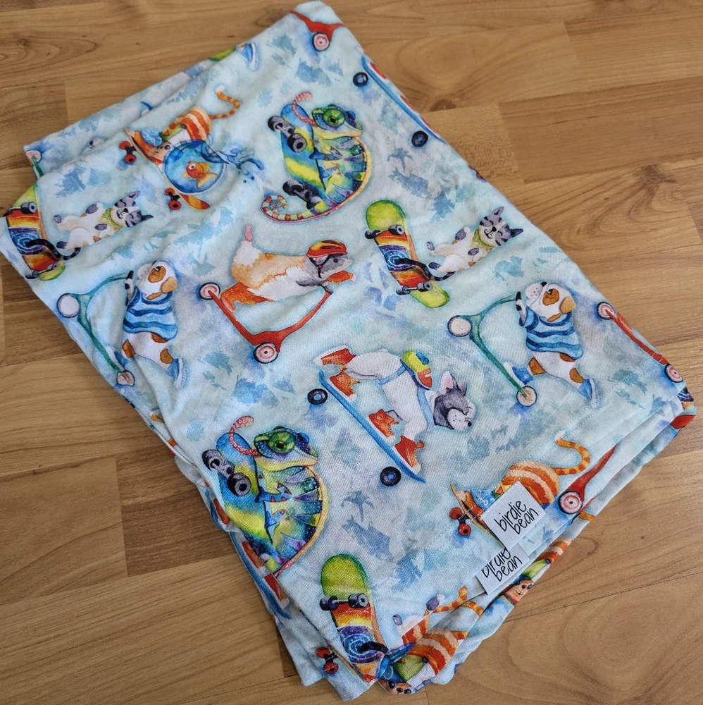 NWOT Birdie Bean Set Skateboard Pets Bamboo Pillow Case Brody